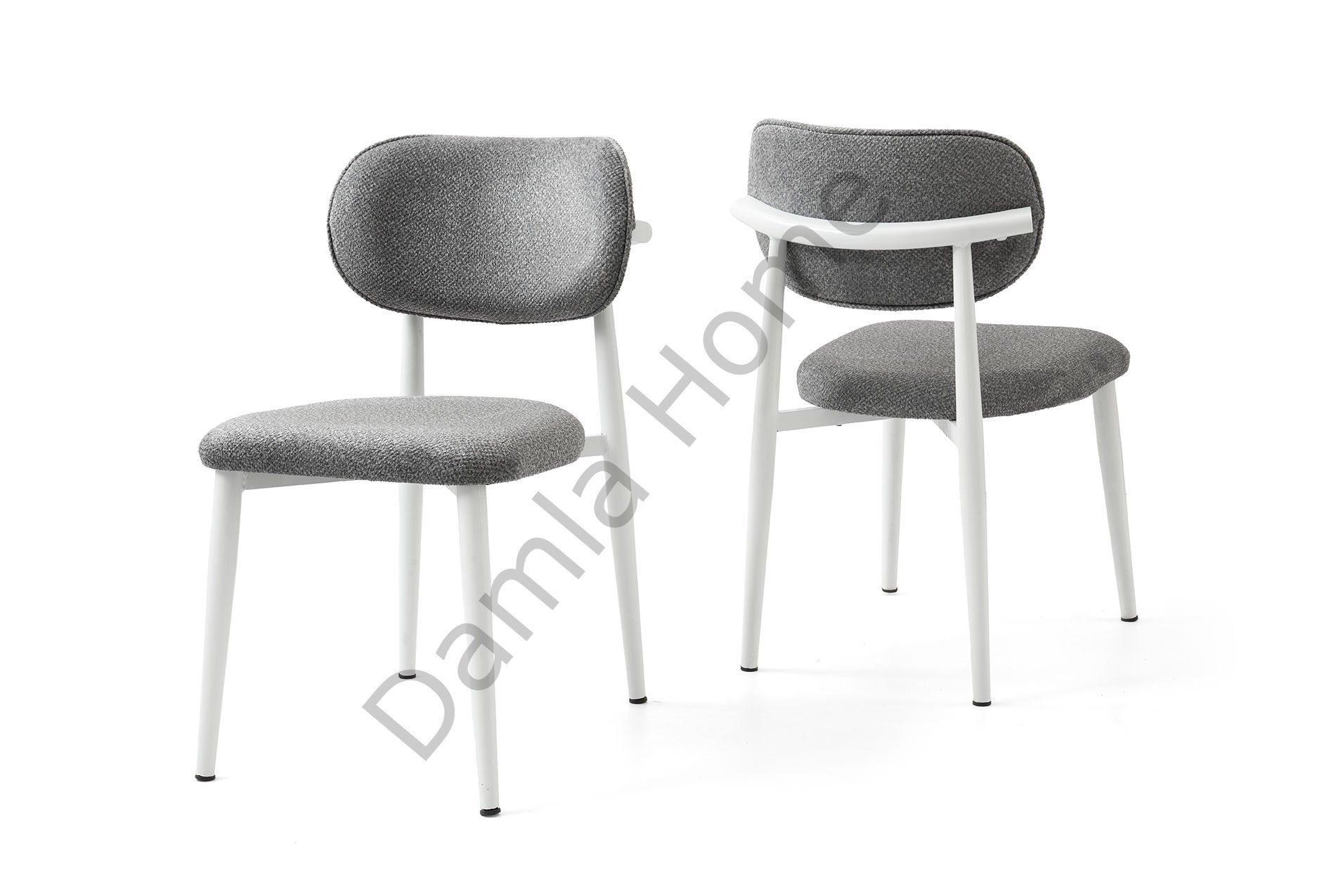 Belis Metal Sandalye - Beyaz/Gri
