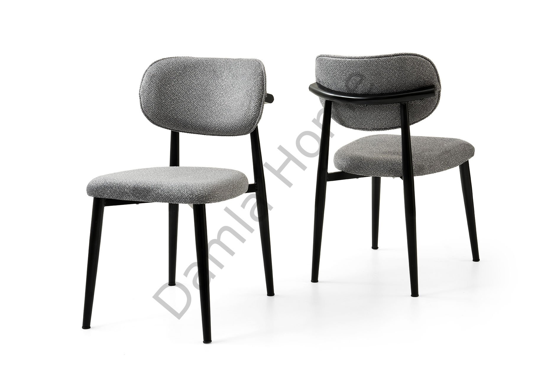 Belis Metal Sandalye - Siyah/Gri