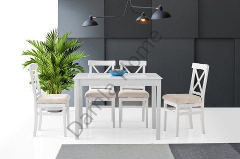 Verona Masa Sandalye Takımı - Beyaz