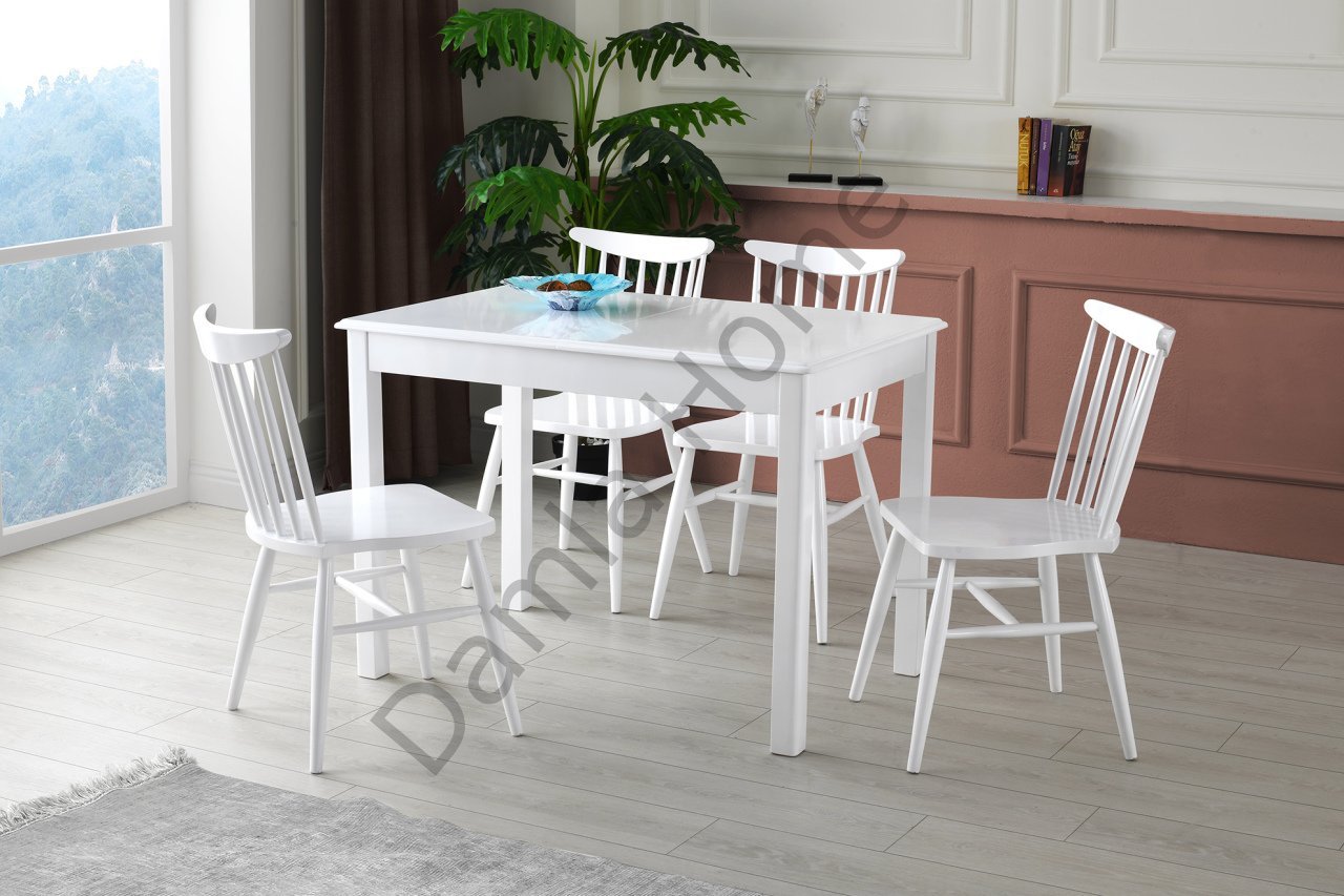 Verona Masa Sandalye Takımı - Beyaz