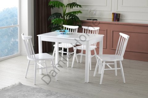 Verona Masa Sandalye Takımı - Beyaz