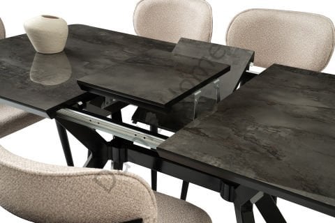 Venedik Masa Sandalye Takımı - Irony/Siyah