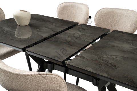 Venedik Masa Sandalye Takımı - Irony/Siyah