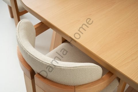 Lora Masa Sandalye Takımı - Kayın/Naturel