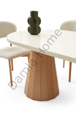 Lora Masa Sandalye Takımı - Ekru/Naturel