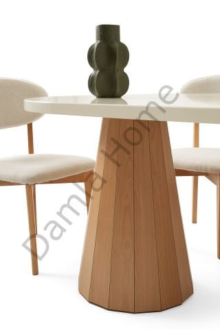 Lora Masa Sandalye Takımı - Ekru/Naturel