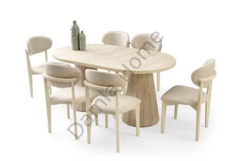 Lora Masa Sandalye Takımı - Traverten