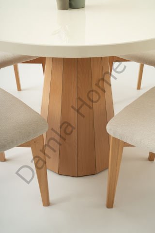 Bohem Masa Sandalye Takımı - Ekru/Naturel