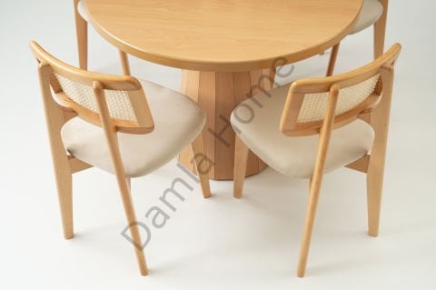 Bohem Masa Sandalye Takımı - Kayın/Naturel