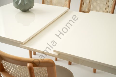 Eliz Masa Sandalye Takımı - Ekru/Naturel