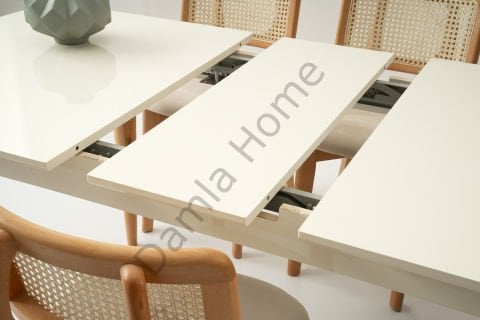 Eliz Masa Sandalye Takımı - Ekru/Naturel