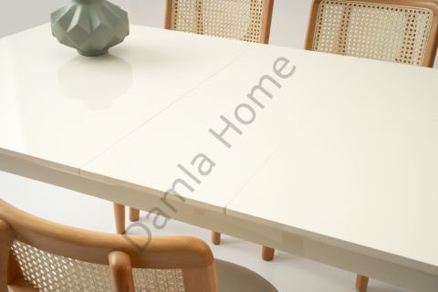 Eliz Masa Sandalye Takımı - Ekru/Naturel