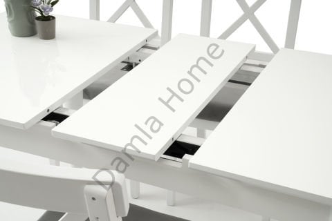 Damla Masa Sandalye Takımı - Beyaz