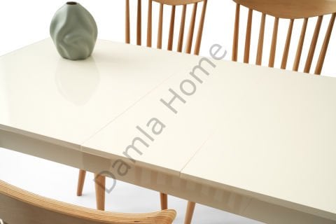 Damla Masa Sandalye Takımı - Ekru/Naturel