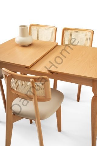 Damla Masa Sandalye Takımı - Kayın/Naturel