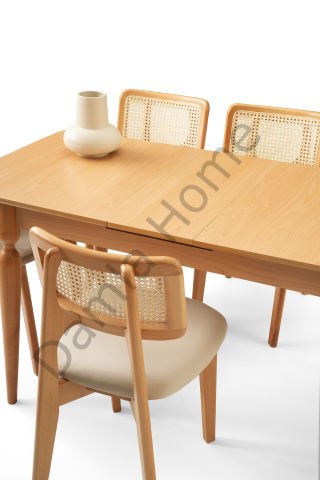 Damla Masa Sandalye Takımı - Kayın/Naturel