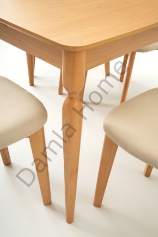 Damla Masa Sandalye Takımı - Kayın/Naturel