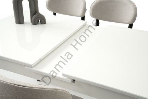 Paris Masa Sandalye Takımı - Beyaz/Siyah