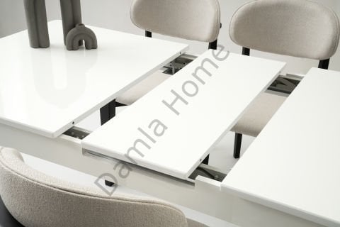 Paris Masa Sandalye Takımı - Beyaz/Siyah