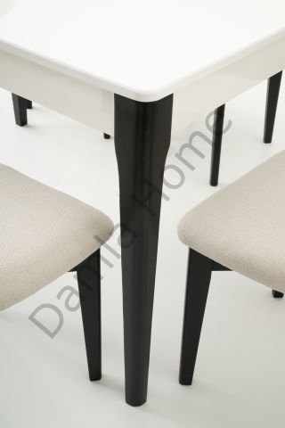 Paris Masa Sandalye Takımı - Beyaz/Siyah