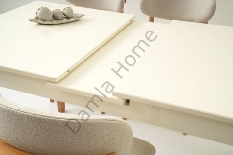 Paris Masa Sandalye Takımı - Ekru/Naturel