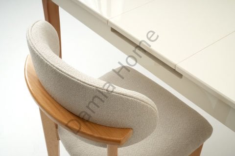 Paris Masa Sandalye Takımı - Ekru/Naturel