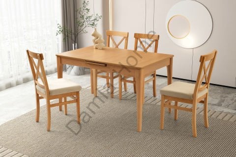 Paris Masa Sandalye Takımı - Kayın/Naturel