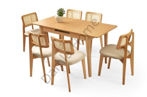 Göksu Masa Sandalye Takımı - Kayın/Naturel