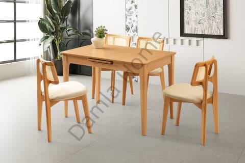 Göksu Masa Sandalye Takımı - Kayın/Naturel