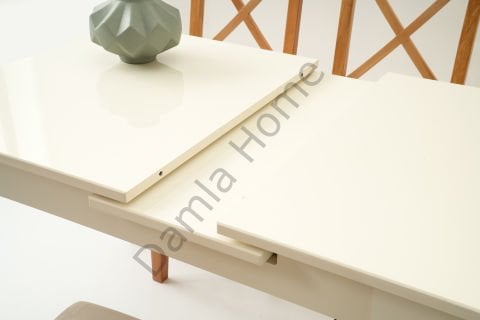 Göksu Masa Sandalye Takımı - Ekru/Naturel