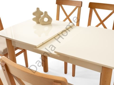 Ares Masa Sandalye Takımı - Ekru/Naturel