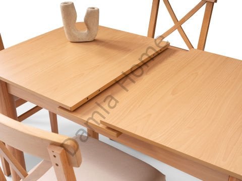 Ares Masa Sandalye Takımı - Kayın/Naturel