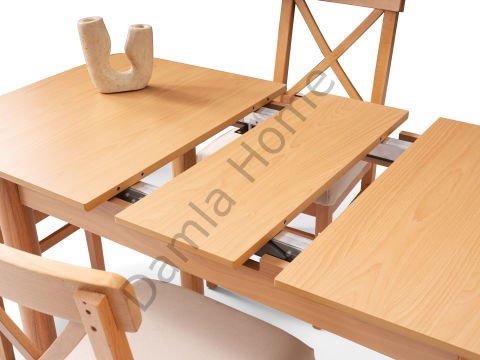 Ares Masa Sandalye Takımı - Kayın/Naturel