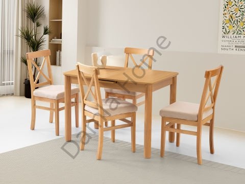 Ares Masa Sandalye Takımı - Kayın/Naturel