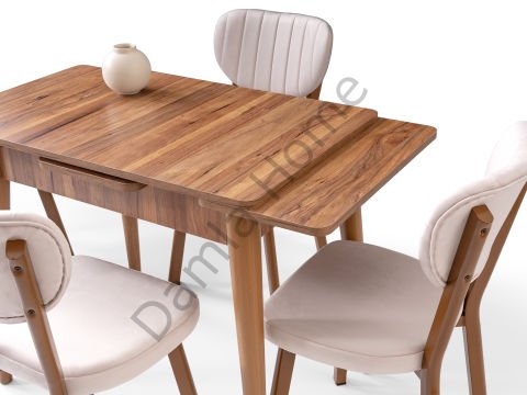 Nilüfer Masa Sandalye Takımı - Ceviz