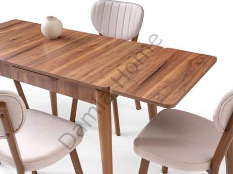 Nilüfer Masa Sandalye Takımı - Ceviz