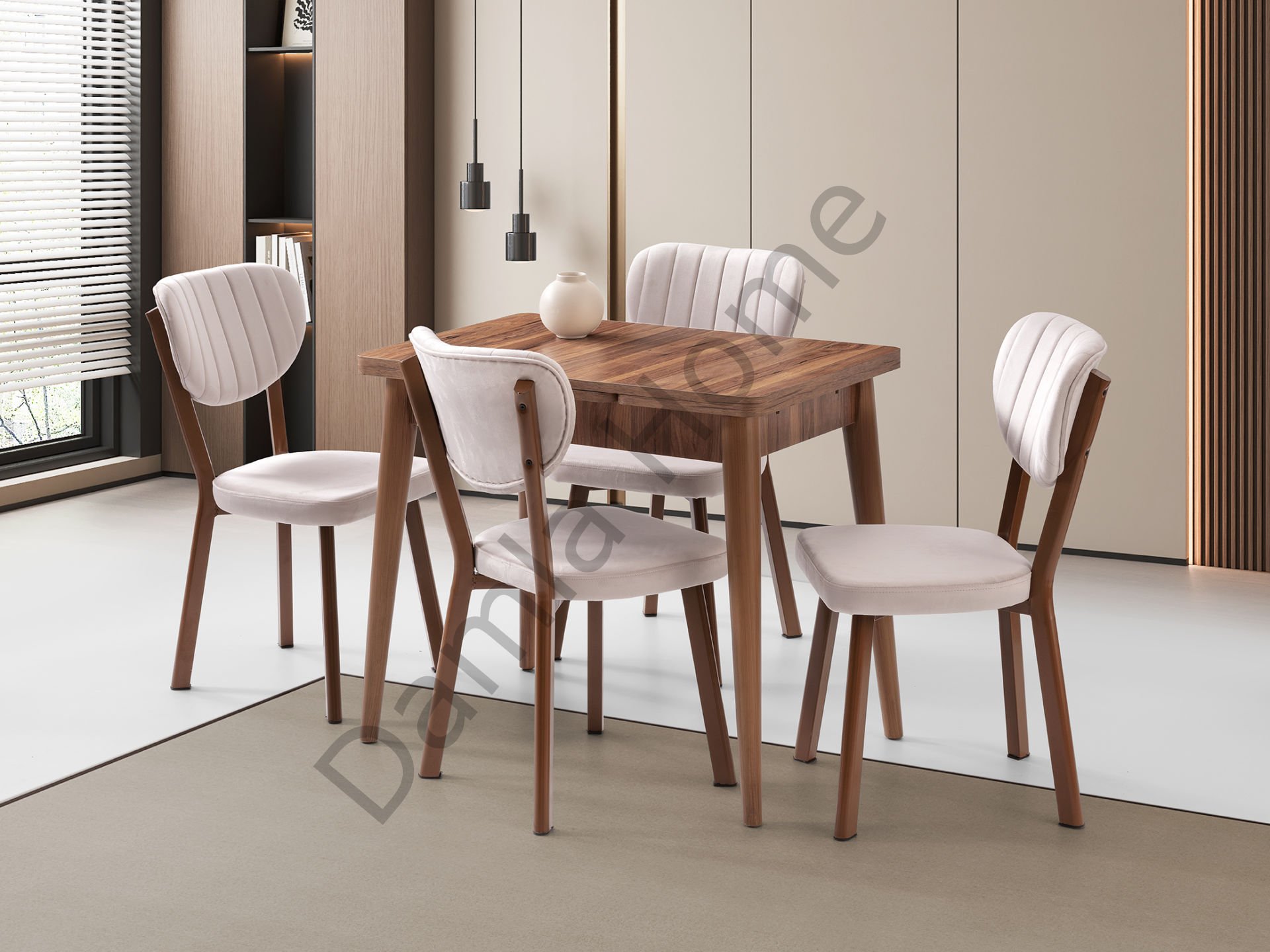 Nilüfer Masa Sandalye Takımı - Ceviz