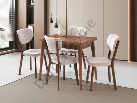 Nilüfer Masa Sandalye Takımı - Ceviz
