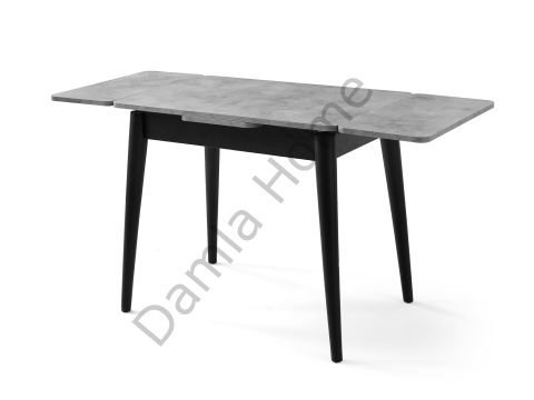 Nilüfer Masa Sandalye Takımı - Gri/Siyah