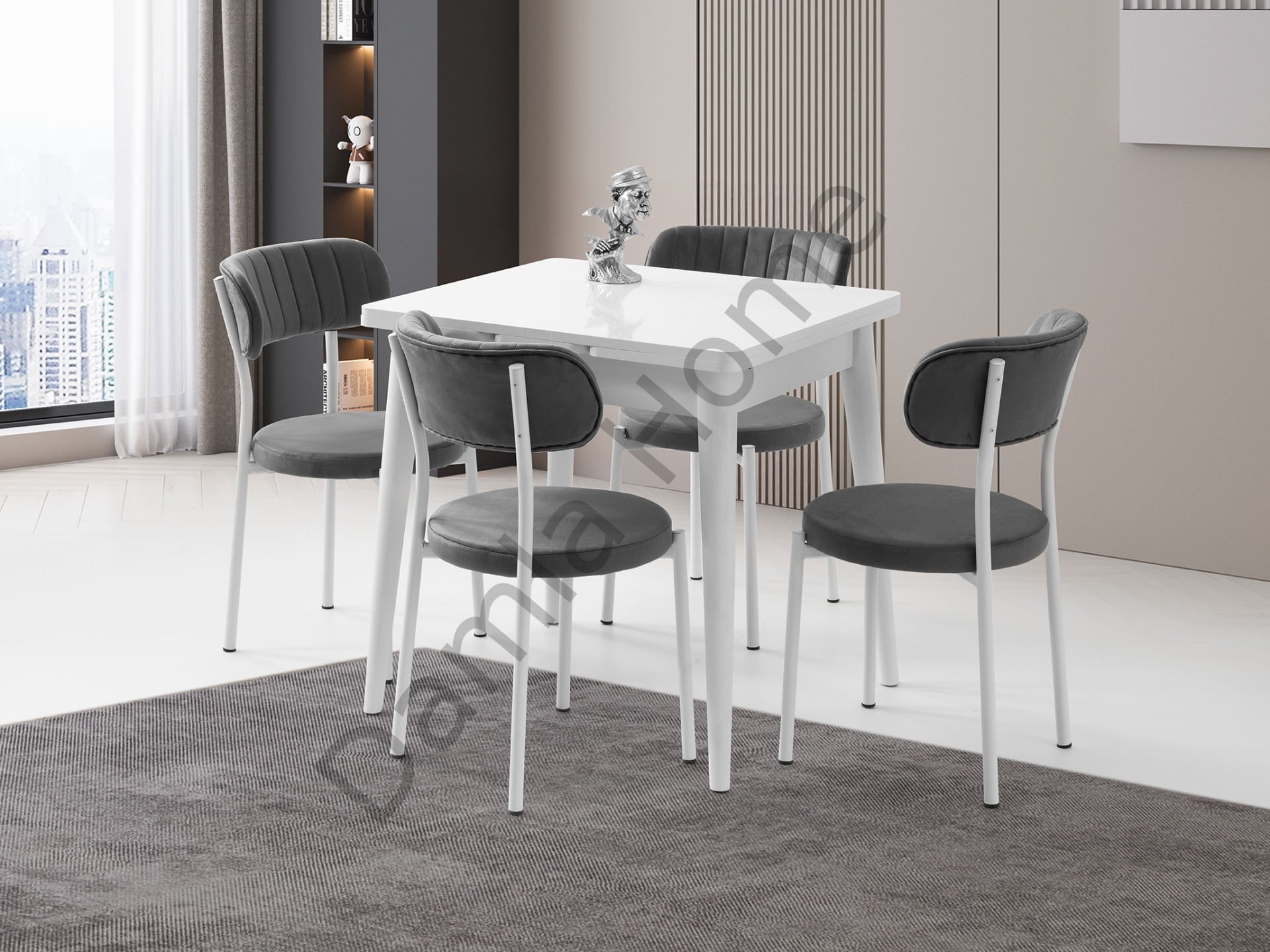 Rüzgar Masa Sandalye Takımı - Beyaz