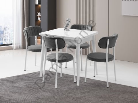 Rüzgar Masa Sandalye Takımı - Beyaz