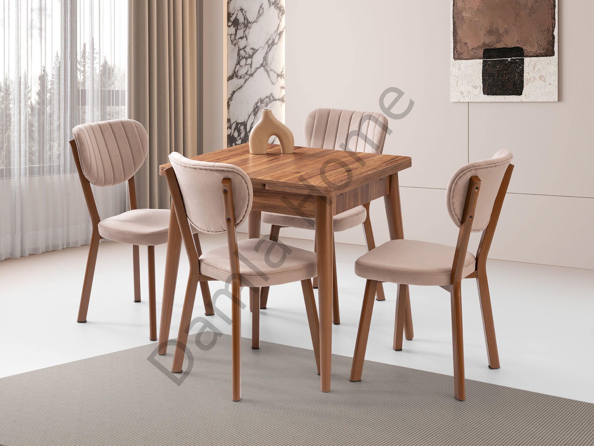 Rüzgar Masa Sandalye Takımı - Ceviz