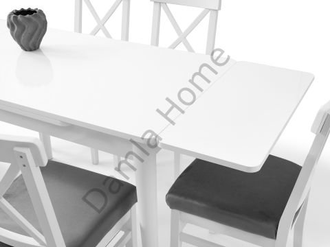 Ece Masa Sandalye Takımı - Beyaz