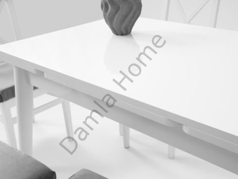 Ece Masa Sandalye Takımı - Beyaz