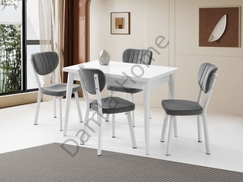 Ece Masa Sandalye Takımı - Beyaz