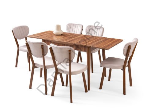 Ece Masa Sandalye Takımı - Ceviz