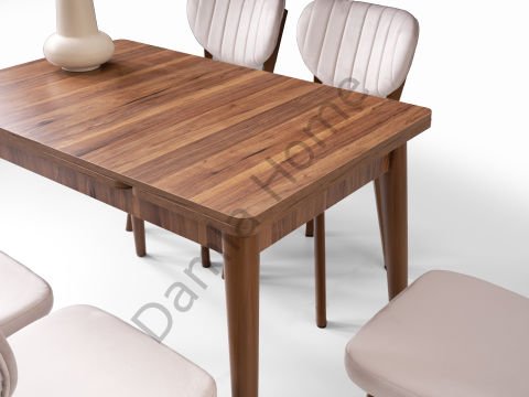 Ece Masa Sandalye Takımı - Ceviz