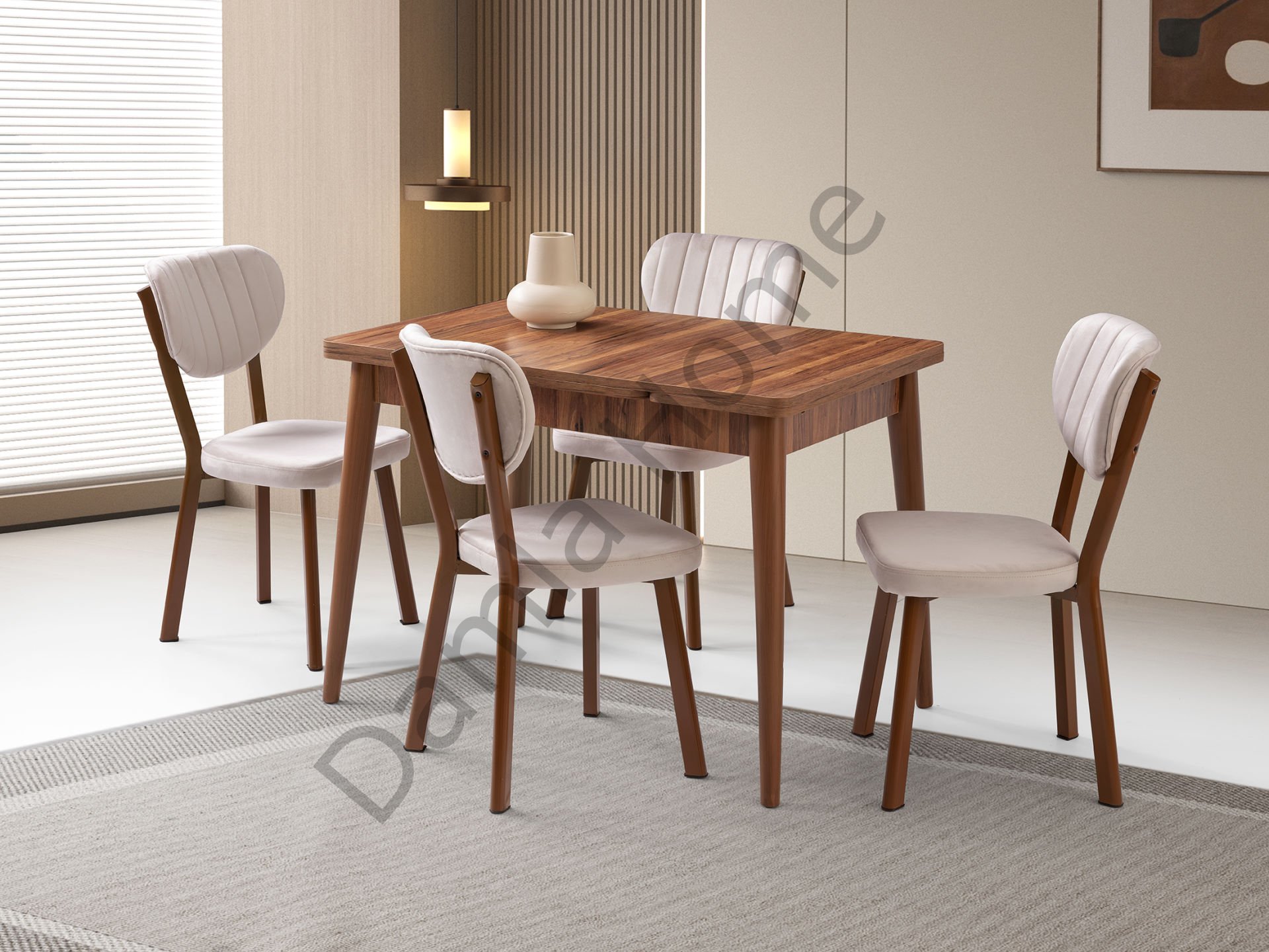 Ece Masa Sandalye Takımı - Ceviz