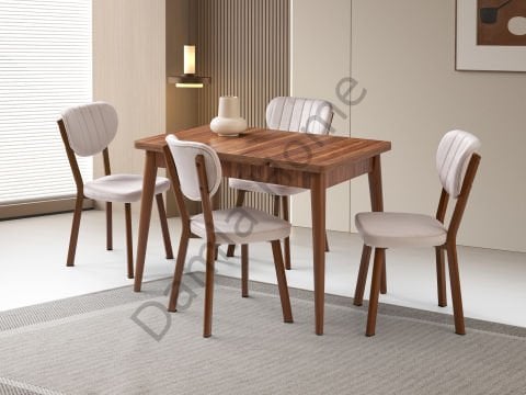 Ece Masa Sandalye Takımı - Ceviz