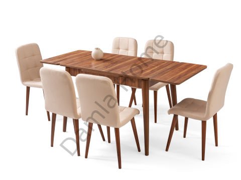 Ece Masa Sandalye Takımı - Ceviz